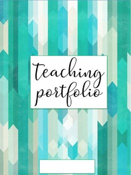 Preview of Teaching Portfolio Editable: Green