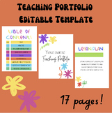 Teaching Portfolio Template I Editable & Printable