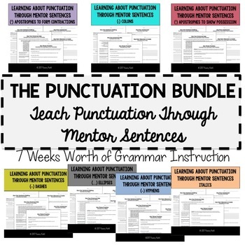 Preview of Teaching Punctuation Through Mentor Sentences: Seven Weeks of Instruction BUNDLE