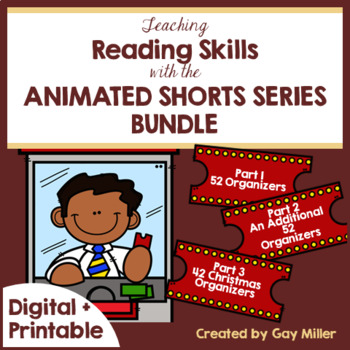 Preview of Teaching Reading with Animated Short Films Digital + Printable Bundle