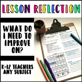 Teacher Reflection Self Assessment and Goal Setting