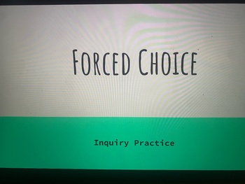 Preview of Teaching Resource- Forced Choice Frames with examples