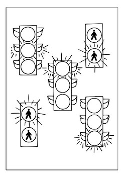 Teaching Road Safety: Printable Traffic Light Symbols to Color | TPT