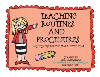 Preview of Teaching Routines and Procedures