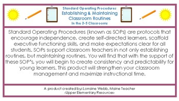 Preview of Teaching SOPs in the Classroom