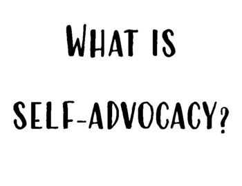 Preview of Teaching Self-Advocacy