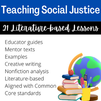 Preview of Teaching Social Justice - 21 Literature-Based Lessons for Middle School