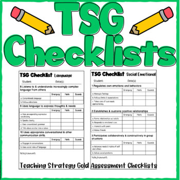 Preview of Teaching Strategies Checklists for Assessments