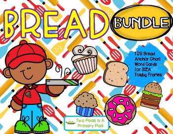 Preview of Teaching Strategies Gold Bread Anchor Chart and Word Cards BUNDLE