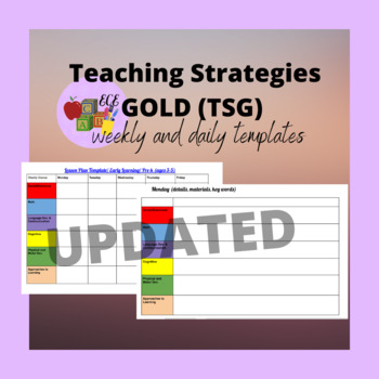 teaching strategies gold lesson template early