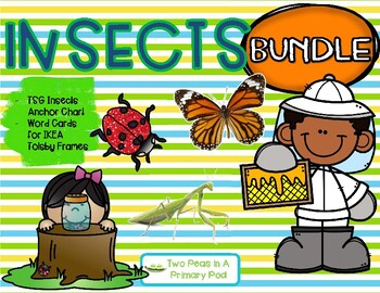 Preview of Teaching Strategies Gold Insects Anchor Chart and Word Cards BUNDLE
