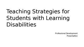 Preview of Teaching Strategies for Students with Learning Disabilities PD (editable PPT)