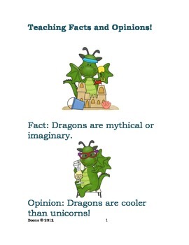 Preview of Teaching Students Facts vs. Opinions
