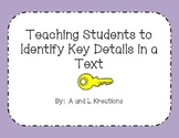 Teaching Students to Identify Key Details in Fiction