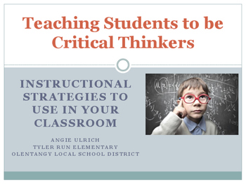 Preview of Professional Development: Teaching Students to be Critical Thinkers