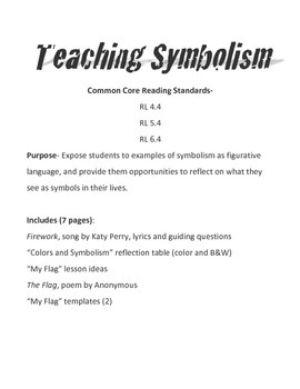 Preview of Teaching Symbolism (Figurative Language)