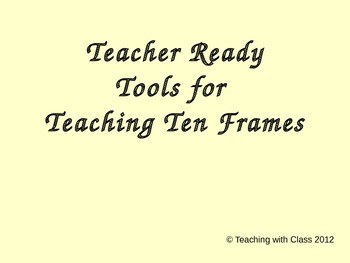 Preview of Teaching Ten Frames