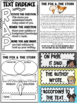 Teaching Text Evidence With Fables: The Fox & the Stork by Stephani Ann