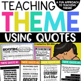 Teaching Theme with Motivational Quotes | Theme Task Cards