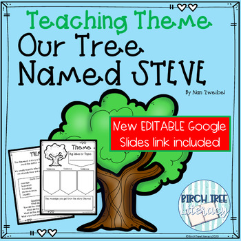 Preview of Teaching Theme Our Tree Named Steve Earth Day (Distance Learning Google Slides)