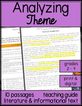 Preview of Reading Comprehension Passage and Questions: Theme