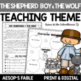 Teaching Theme The Boy Who Cried Wolf | Shepherd Boy and W