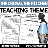 Teaching Theme The Crow and the Pitcher | Aesop's Fable