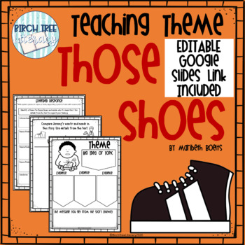 Preview of Teaching Theme - Those Shoes - with EDITABLE Google Slides Link