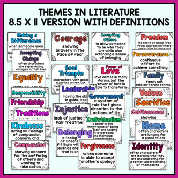 Teaching Common Themes in Literature - Bulletin Board and Book Lists
