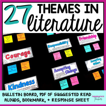 Preview of Teaching Common Themes in Literature - Bulletin Board and Book Lists