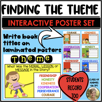 Teaching Theme {Interactive Posters} for First Grade & Kindergarten