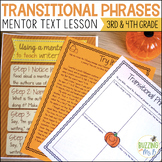 Transition Words for Narrative Writing with a Mentor Text 