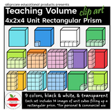 Teaching Volume Clip Art Set - 4x2x4 Rectangular Prism