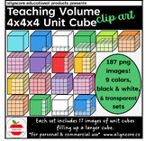 Teaching Volume Clip Art Set - 4x4x4 Cube