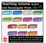 Teaching Volume Clip Art Set - 5x3x2 Rectangular Prism