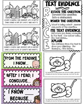 Teaching Text Evidence With Fables: Town Mouse & Country Mouse by