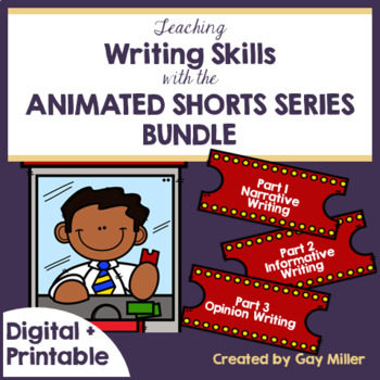 Preview of Teaching Writing Animated Shorts Digital Bundle