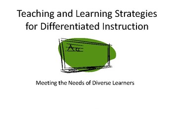 Preview of Teaching and Learning Strategies for Differentiated Instruction