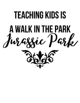 Preview of Teaching kids a walk in the park print