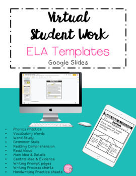 Preview of Teaching on Coffee | Virtual Student Work ELA Templates