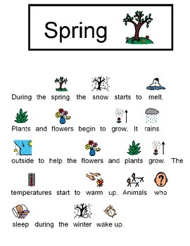 Preview of Teaching students with autism basic information about the 4 seasons