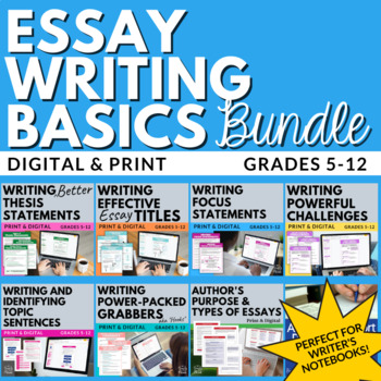 Preview of Teaching the Essay Writing Process - Essay Writing Basics Resource BUNDLE