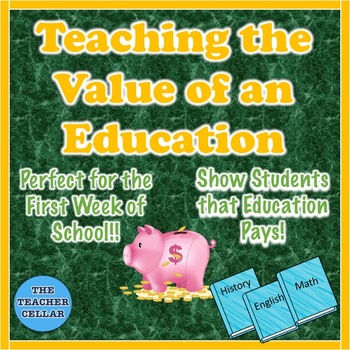 Preview of Teaching the Value of Education (EDITABLE): Teach Students that Education Pays!