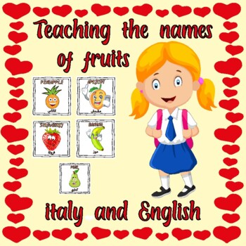 Preview of Teaching the names of fruits in italy and English