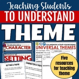 Theme lessons, graphic organizers, activities, and anchor chart