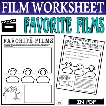 Preview of Teaching with Movie Activities Favorite Film Analysis Worksheet PDF