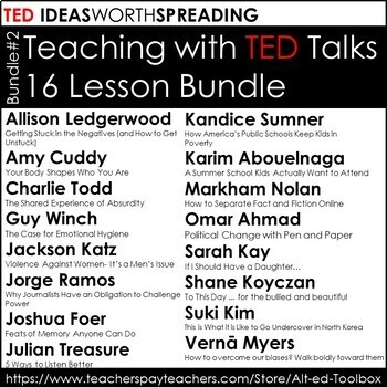 Preview of TED Talk 16 Lesson Bundle #2