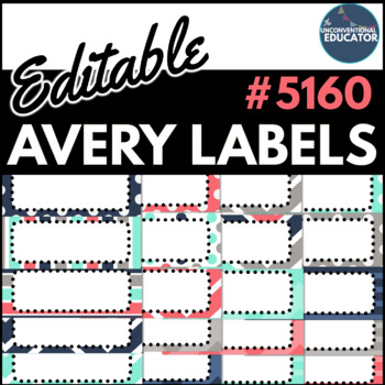 Editable Avery Labels 5160 Worksheets Teaching Resources Tpt