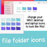 Teal + Purple Gradient Desktop File Folders for MAC / Appl