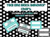 Teal and Black Behavior Chart (Editable)